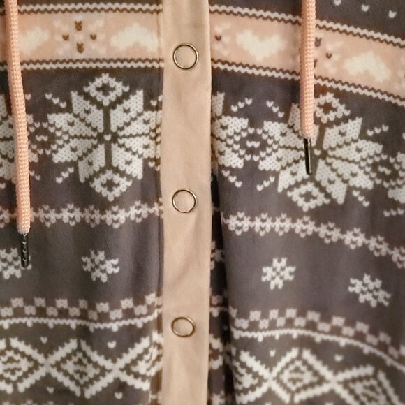 Hooded Velour Onesie Unionsuit Pajamas - Picture 5 of 5